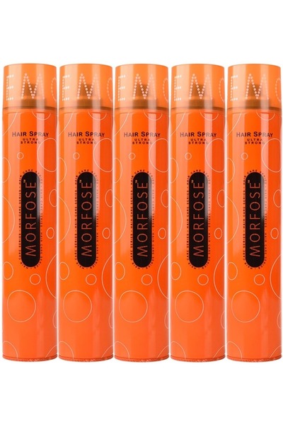 Morfose Saç Spreyi 400ML Ultra Sert (Turuncu) (5 Li Set)