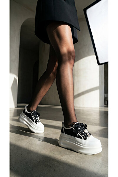 inizio Μαύρο Διαφανές Δαντέλα Με λεπτομέρειες Αθλητικό παπούτσι EW2002