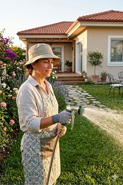 Bahçem 8 Fonksiyonlu Ayarlı Krom Gövdeli Sulama Tabancası