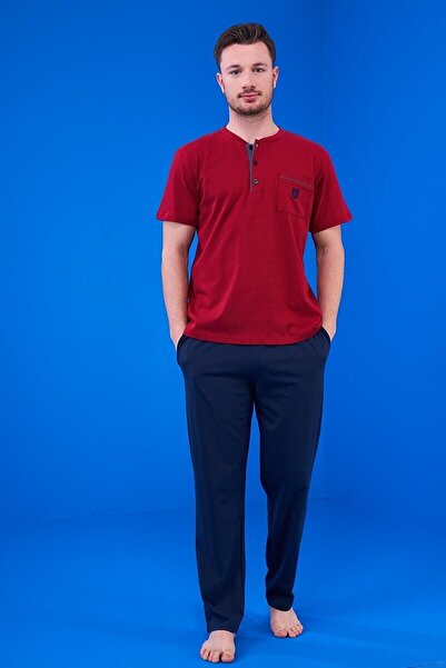 Pjs Pijama Pjs 23325 Ανδρικές πιτζάμες με πατιλέτες και σορτς 3 τεμαχίων