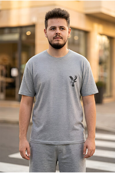 HOFFNUNG Unisex Βαμβακερό μπλουζάκι με λαιμόκοψη ποδηλάτου σε μεγάλο μέγεθος