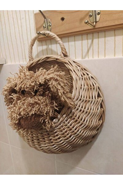 afralya home Ev dekorasyon hasır duvar saksısı, 22 cm el örgüsü yıkanabilir d...