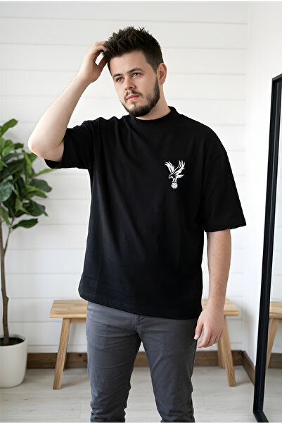 HOFFNUNG Unisex Βαμβακερό μπλουζάκι με λαιμόκοψη ποδηλάτου σε μεγάλο μέγεθος