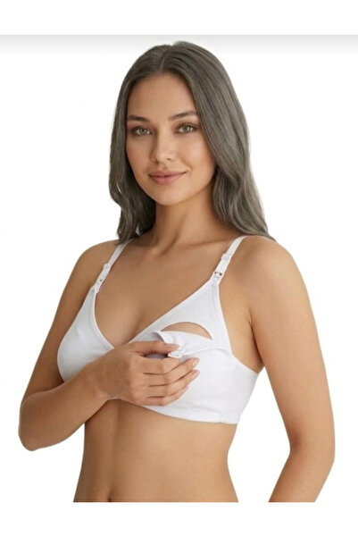 ST iç giyim Γυναικείο λευκό σουτιέν θηλασμού από 100% βαμβάκι
