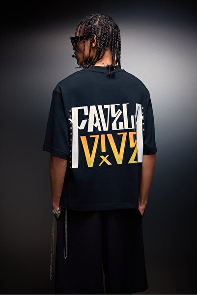 Slatra Tricou pentru bărbați, negru, cu imprimeu Favela și ținte, Box Fit