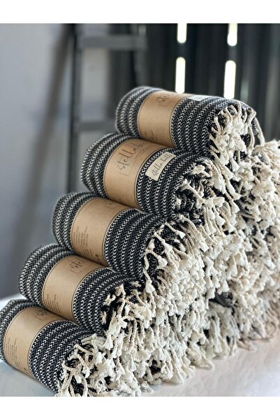 Stella Belli Μαύρο Μοντέρνο 90x180 cm 100% Βαμβακερό Πεστεμάλ - Πετσέτα Falez