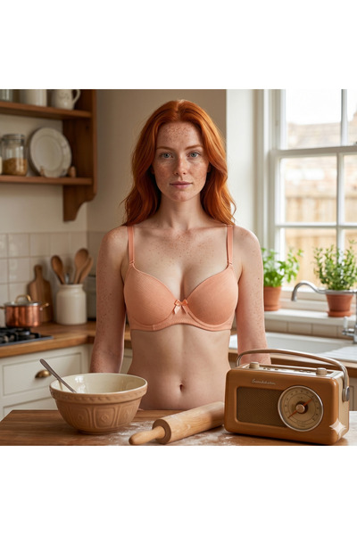 Lavint Homewear Σουτιέν με ενίσχυση KIRÇILLI Με σχέδιο P Βαμβάκι U σε φυσικό ...