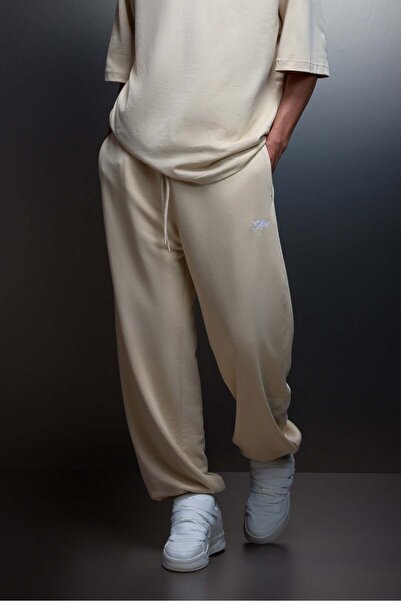 Slatra Trening pentru bărbați, bej, basic pantaloni jogger