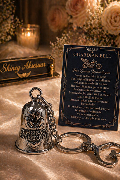 Shiney Aksesuar Çelik Anahtarlık Şans Çanı Guardian Bell – “Bana Güvenle Dön”...