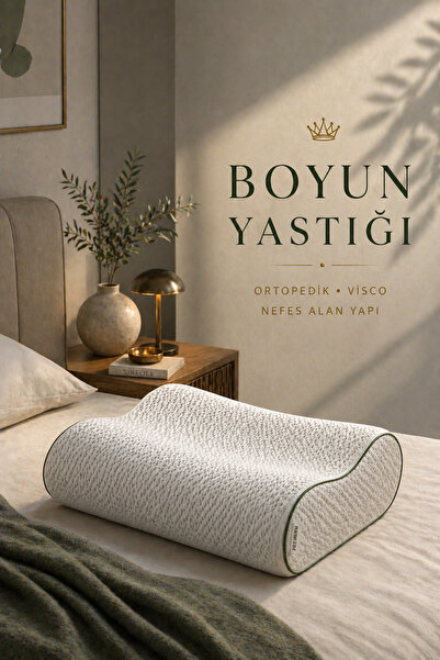 EpiRelax Premium Ortopedik Visco Boyun Yastığı Nefes Alabilen Ergonomik Uyku ...