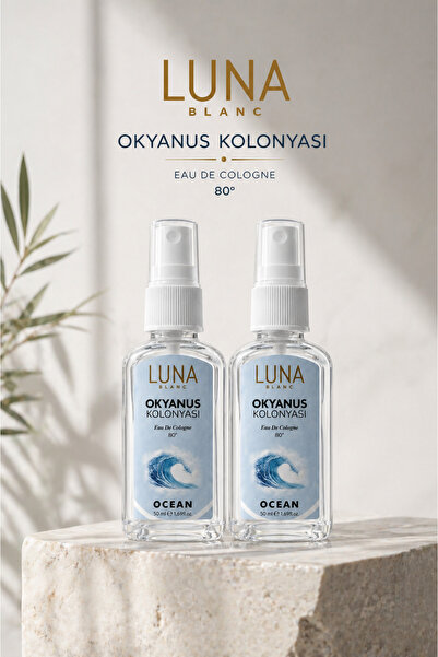 Okyanus Kolonyası 50 ml, 2 Adet Sprey 80°, Ferahlatıcı Ocean Eau De Cologne