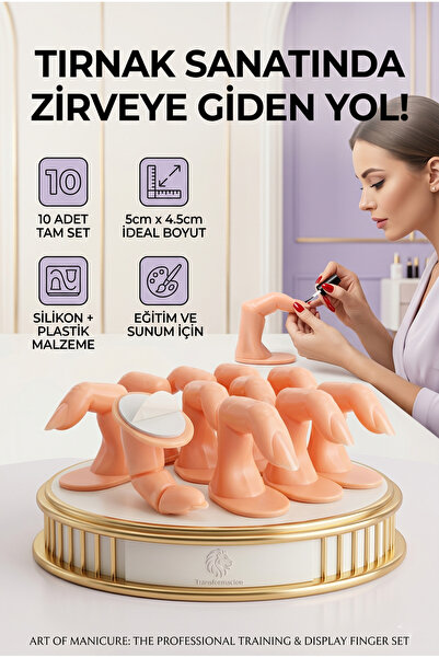Transformacion Protez Tırnak Manikür Eğitim Ve Sunum Parmakları 10 Adet