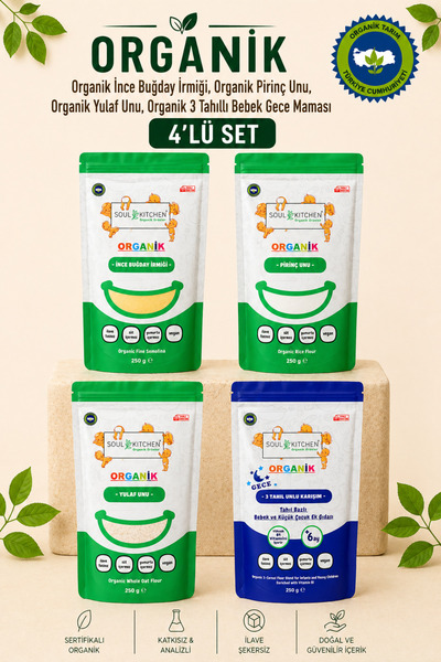 Soul Kitchen Organik Ürünler Organik Sertifikalı Bebek Gece Maması İrmik Piri...