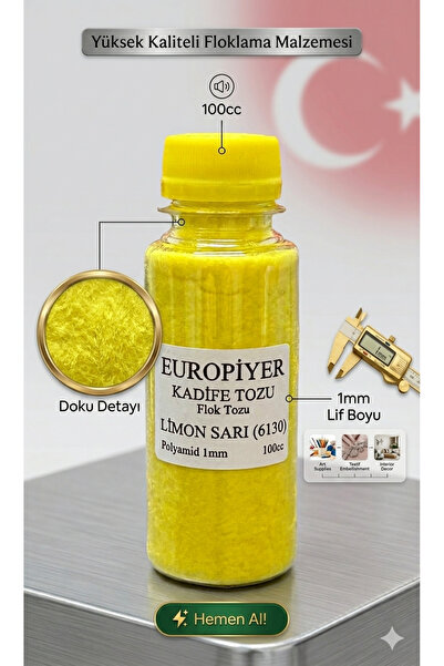 Europiyer Sarı Kadife Tozu (FLOK TOZU)