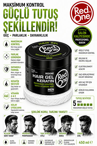 Red One Redone Doğal Keratinli Saç Şekillendirici Jöle - Güçlü Tutuş Ve Parla...