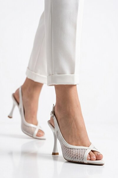 Ceylans Κομψά γυναικεία βραδινά παπούτσια με λεπτό τακούνι και στρας, νυφικά ...