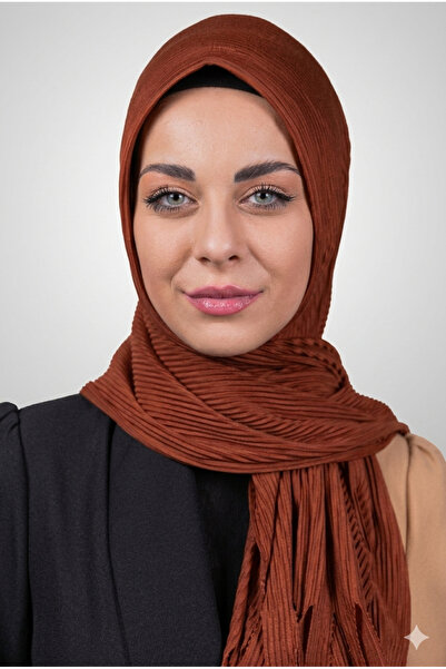 Şalcenneti.com Βιολογικό Πλακάκι Χρώμα Πρακτικό Πλισέ Σάλι - Μοντέλο Στιγμιαί...