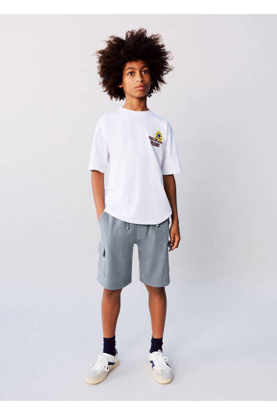 MANGO Kids Kargo cepli bermuda şort