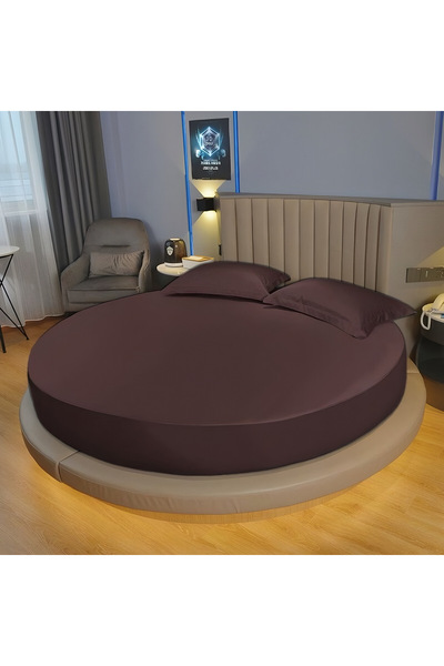 METİNEV 100% Cotton Satin 6 Piece Double Premium Duvet Cover Set Round