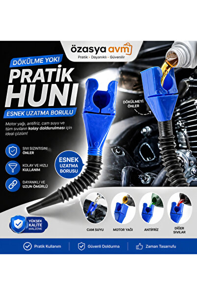 Özasya AVM Araba ve Motorsikletler İçin Katlanabilir Plastik Motor Yağ Hunisi