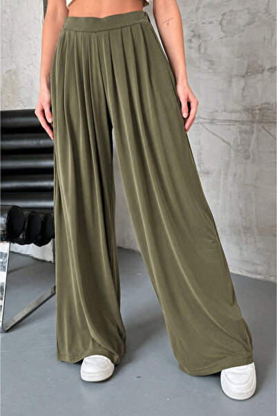 Feela Moda Γυναικεία Μοντάλ Με πιέτες Φαρδιά μπατζάκια Παντελόνια Casual 2012...