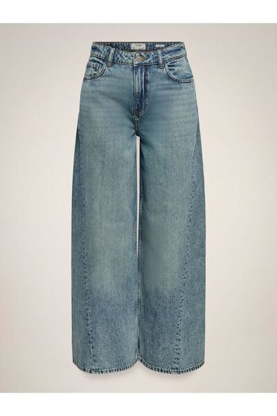 JDY Jeans mit weitem Bein JDYCARINA Hohe Taille Weiter Beinschnitt Jeans