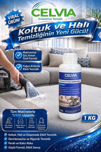 CELVIA Temizlik CELVIA Halı & Koltuk Yıkama Şampuanı – Köpük Ayarlı 1 kg | Lo...