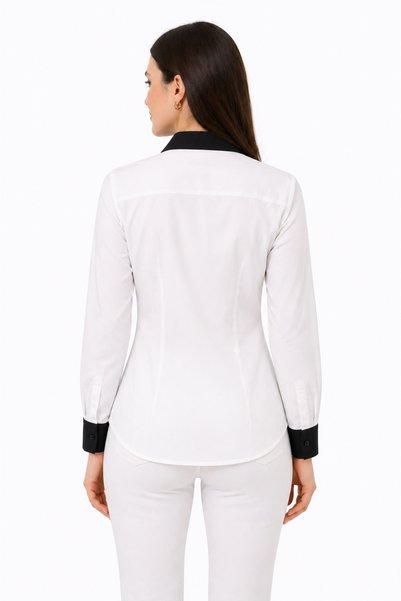 by shirts collection Stylish Elite Shirt with White Collar Cuff Placket Detail