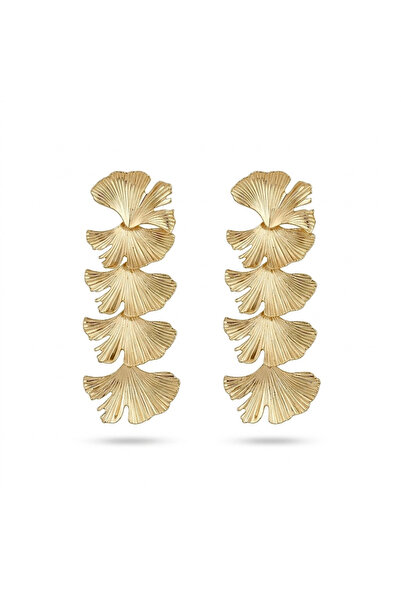 h&b design jewel Steel Leaf Detail Necklace