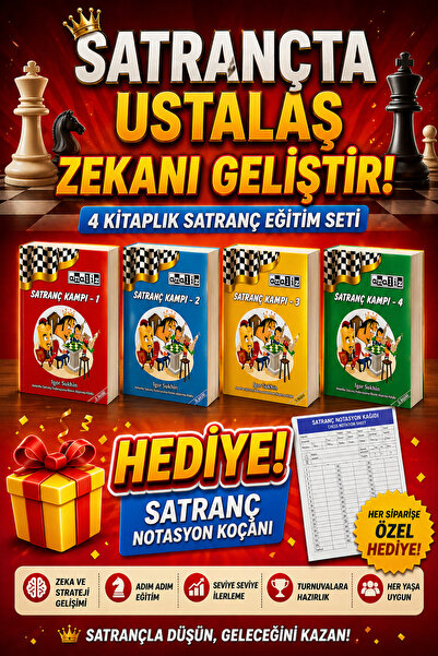 Analiz Yayınları 4 Kitap Satranç Eğitim Seti + HEDİYE Notasyon Koçanı | Satra...