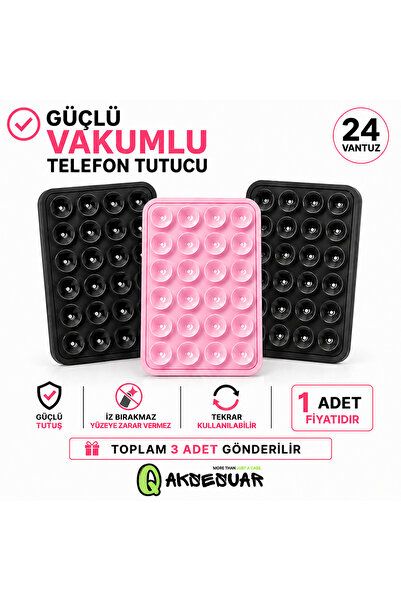 Q Aksesuar Silikon Vakumlu Telefon Tutucu, Cep Telefonu için Silikon Yapışkan...