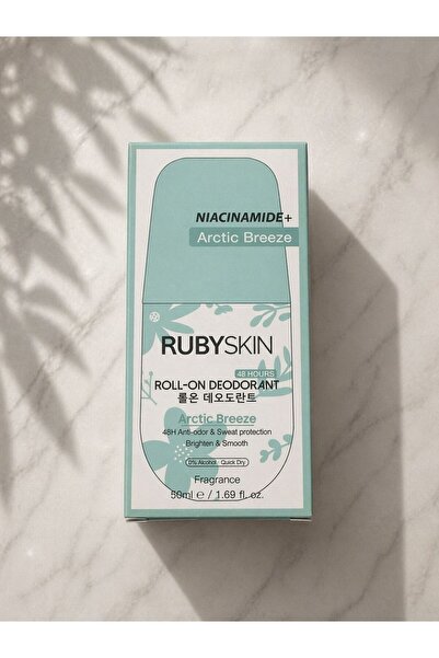 RUBYSKIN Korean Deodorant Rubee Skin Nicotinamide Roll on Arctic Breeze Fragr...