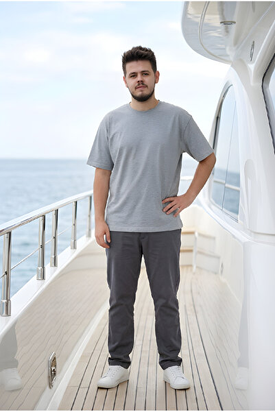 HOFFNUNG Unisex Βαμβακερό μπλουζάκι με λαιμόκοψη ποδηλάτου σε μεγάλο μέγεθος