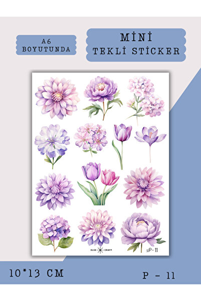 Else Craft Çiçek Sticker - Ajanda Planlayıcı Journal İçin Uygundur