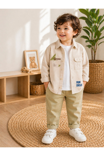 nk kids Nk 1-4 Yaş Discover Gömlek Krem