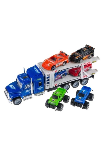 divendi-ro Camion de curse, cu 2 vehicule 4x4 și 4 mașini de curse, 54,5x9x16...