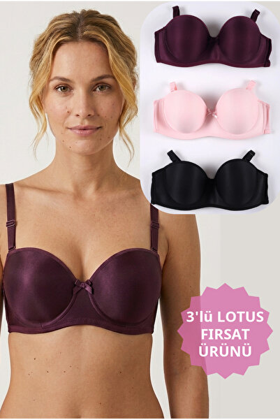 CHOCHO Γυναικείο Σετ σουτιέν 3 τεμαχίων χωρίς γέμιση