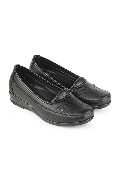 ERN SHOES Pantofi ortopedici cu toc complet cu gel pentru femei, din piele na...