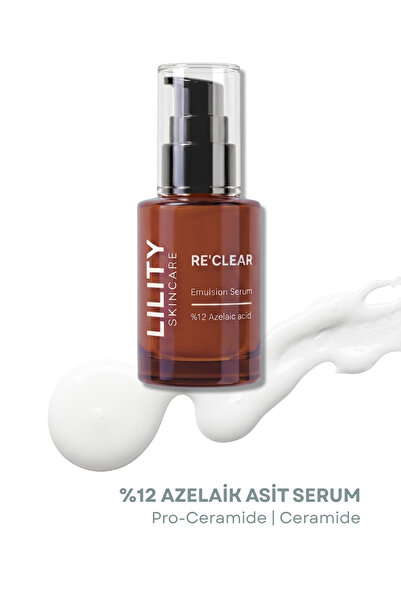 Lility Care Re'Clear %12 Azelaic Acid Akne & Kızarıklık Karşıtı Emulsion Seru...