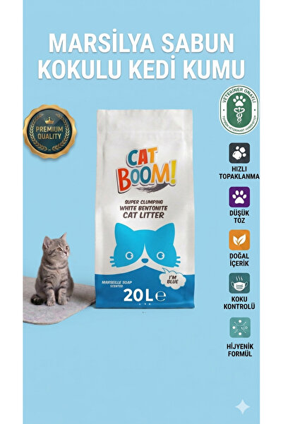 Cat Boom Marsilya Sabunu Kokulu Bentonit Kedi Kumu 20 Lt