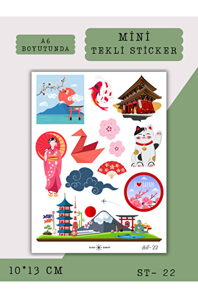 Else Craft Japonya  Seyahat Temalı Sticker - ST-22 - Ajanda Planlayıcı Bullet...