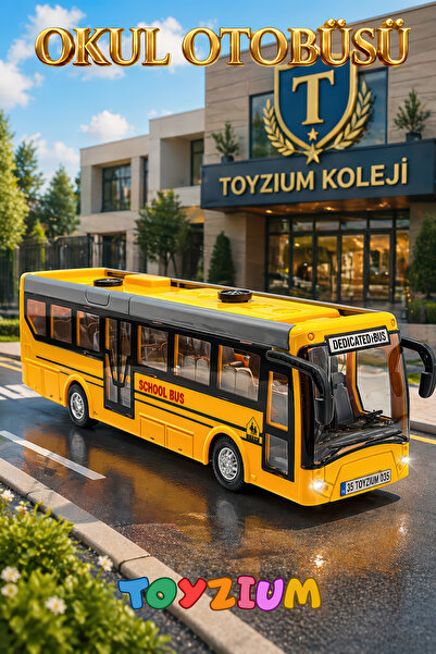Shem Uzaktan Kumandalı Okul Otobüsü - Full Fonksiyonlu Işıklı RC Oyuncak Araç