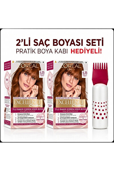 L'Oreal Paris Loreal Excellence Creme Boya 6-35 çikolata kahve 2 adet