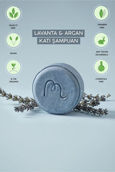 Nimba Home Lavanta & Argan Katı Şampuan 120 Gr, Bitkisel, %100 Doğal El Yapımı