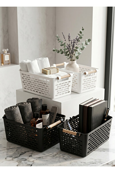 Trouvaille Καλάθι οργάνωσης πολλαπλών χρήσεων με 4 λαβές - Καλάθι οργάνωσης γ...