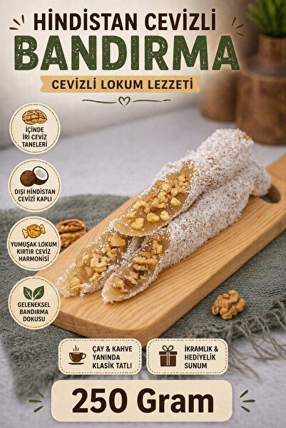 ÜLKÜ KURUYEMİŞ (250 GR) Taze Hindistan Cevizli İplikli Bandırma Tatlı Atıştır...