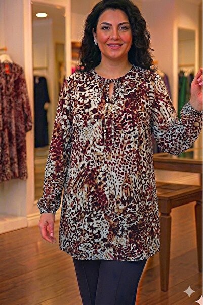 elma abone Plus Size Women's Summer Viscose Tunic