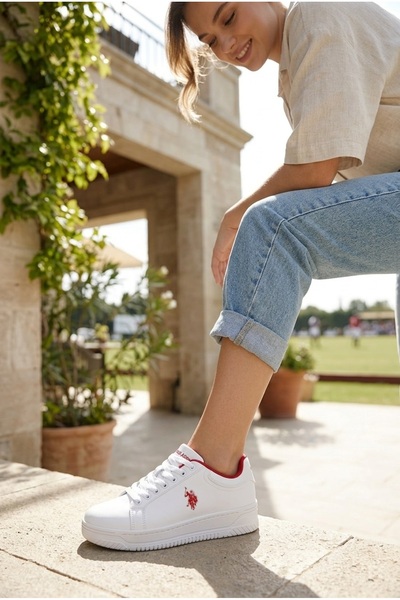 U.S. Polo Assn. Άνετη σόλα Comfort Casual Γυναικεία Αθλητικά Παπούτσια Λευκά