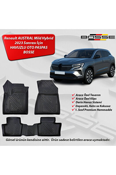 BOSSE Renault Austral Paspas Araca Özel (Full Hybrid) 2023 Sonrası 3D Havuzlu...