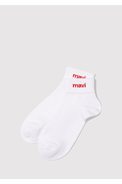 Mavi Λεπτομερείς λευκές κάλτσες μποτάκια με λογότυπο 1910331-23248